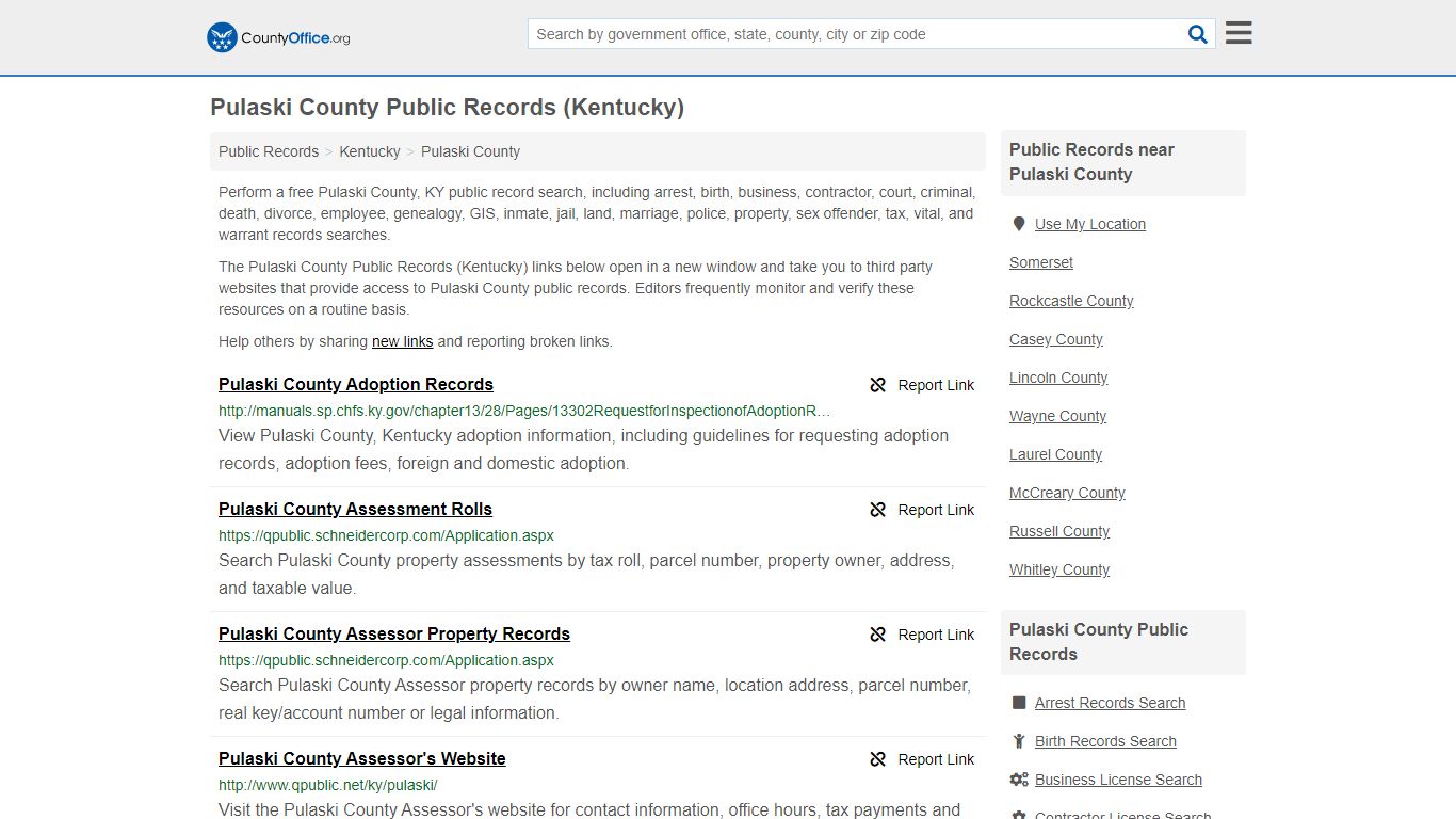 Public Records - Pulaski County, KY (Business, Criminal ...